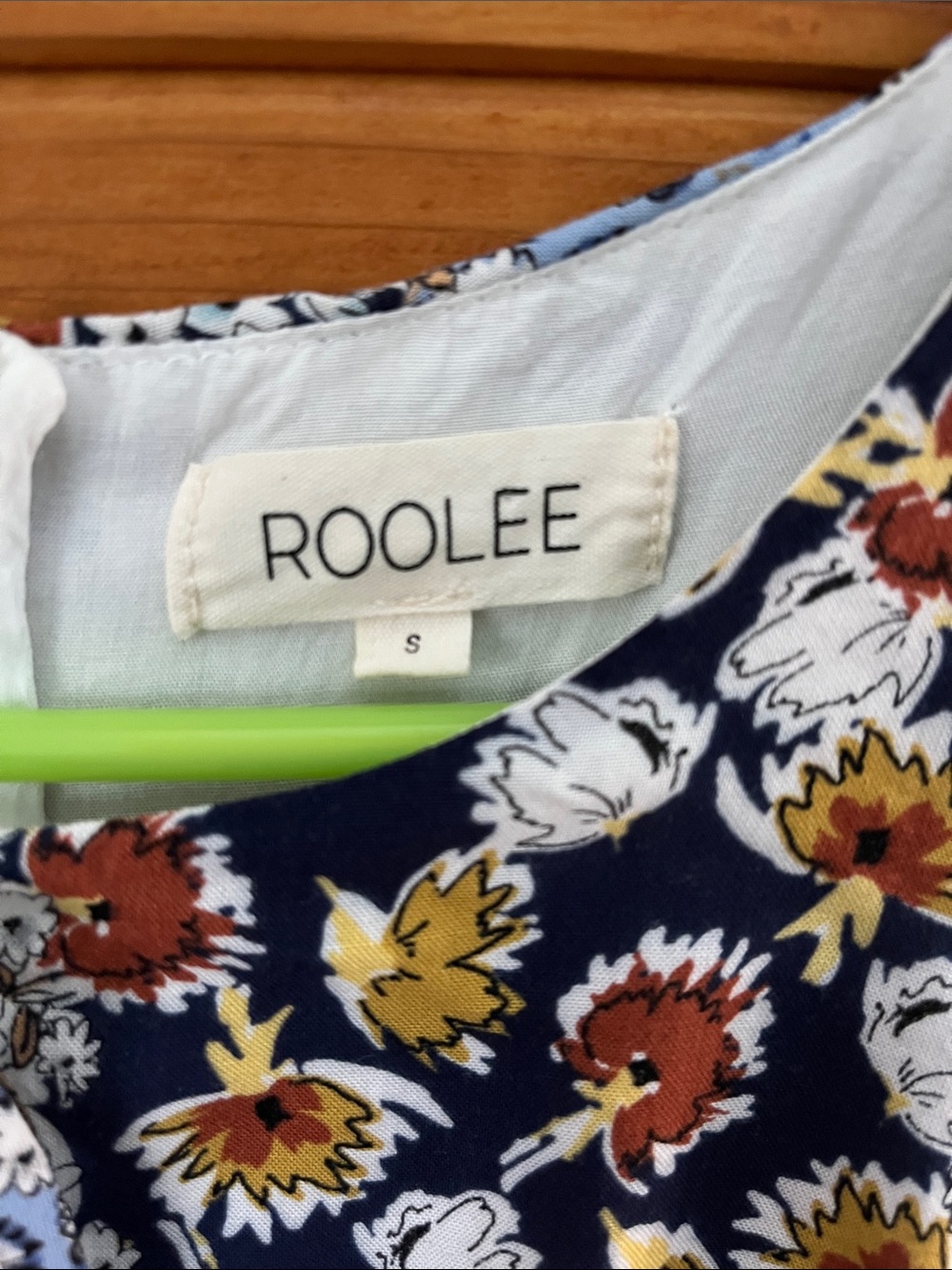 Roolee Blue Floral Patchwork Midi Dress - Picture 2 of 10
